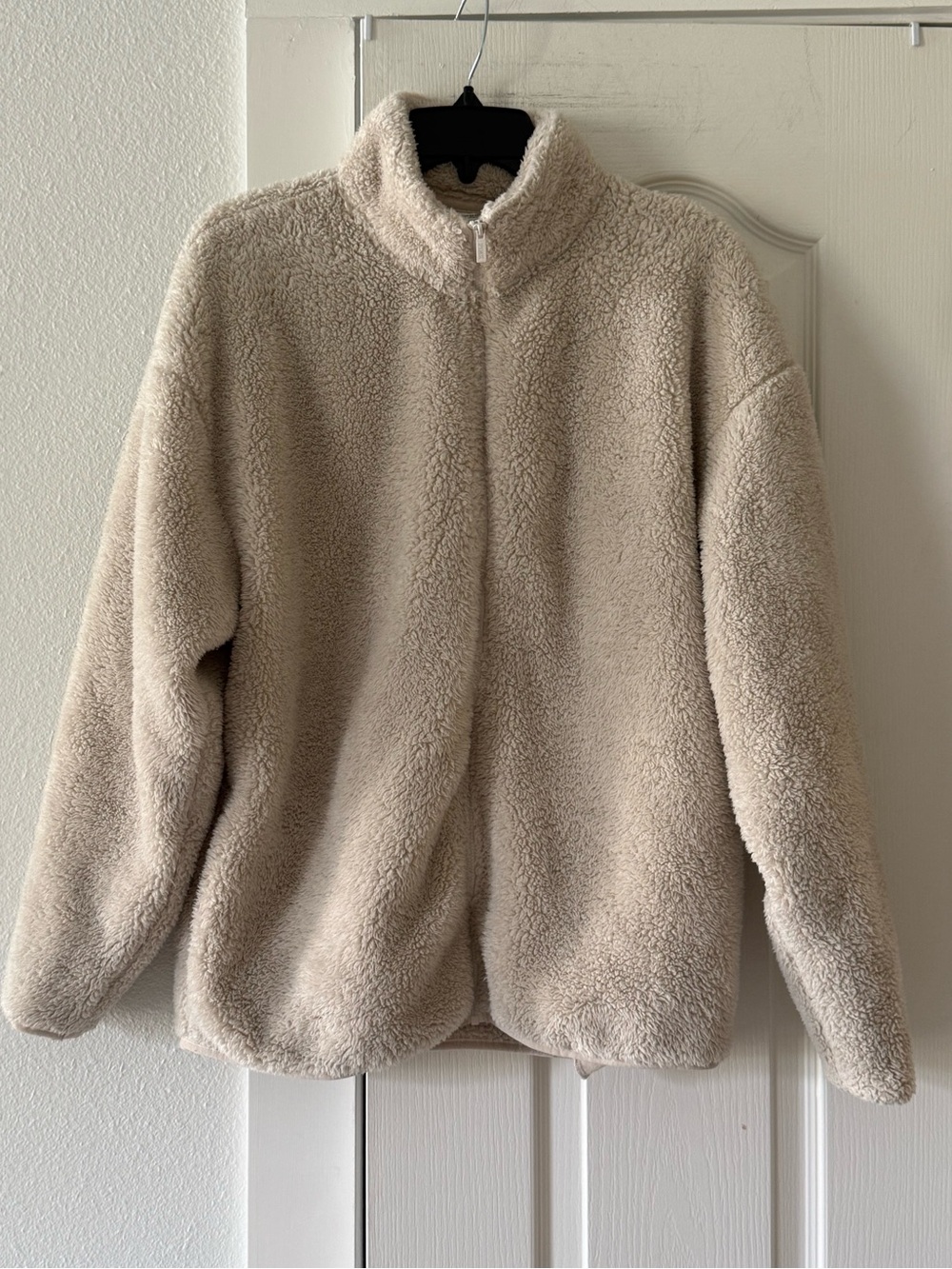 PINK Victoria’s Secret Sherpa Fleece Jacket Cream Full Zip Medium